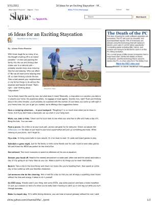 16 Ideas for an Exciting Staycation - Manage Your Life on Shine.pdf