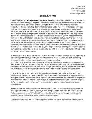 David Parker curriculum vitae June 2017.pdf