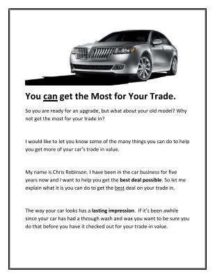 You Can get the Most for Your Trade.pdf