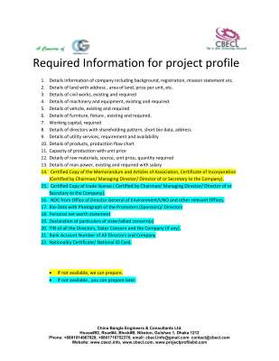 Required Information for project profile.pdf