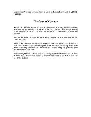 Excerpt from You Are Extraordinary – 3 E’s to an Extraordinary Life © Connie Timpson.pdf