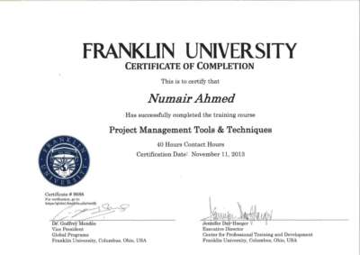 Project Management T&T, Frankline University.pdf