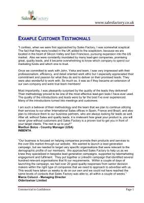 Sales Factory - Sample Customer Comments 2013.pdf