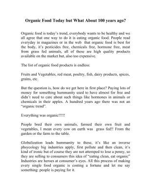 Organic Food Today but What About 100 years ago.pdf