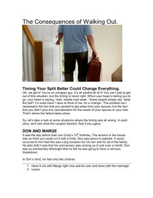 Consequences of Walkin-Out.pdf