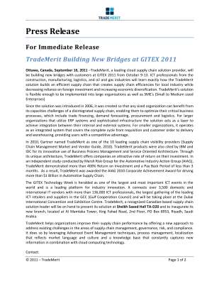 TradeMerit Building New Bridges at GITEX 2011.pdf