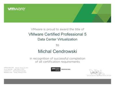 VMware Certified Professional 5 - Data Center Virtualization certificate.pdf