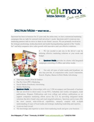 Valumax and Spectrum ... What We Do .... local.051413.pdf