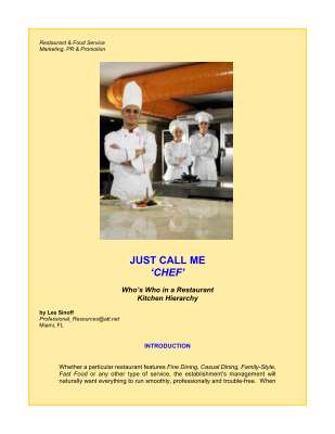 JUST CALL ME 'CHEF' -- Who's Who in a Restaurant Kitchen! -- ( Types of Chefs ).pdf