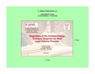 LAW FIRM MARKETING -- Criminal Defense -- Direct Mail -- Postcard -- 4''x6''.pdf