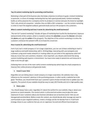 Top 10 content marketing tips for promoting small business.pdf