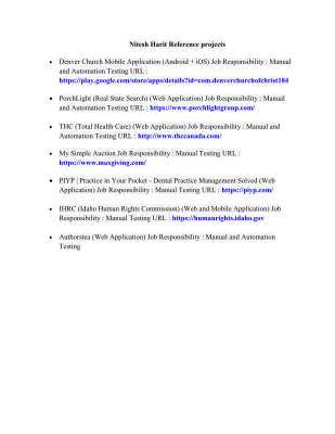 Nitesh Harit Reference projects.pdf
