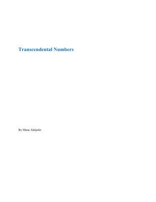 Transcendental Numbers.pdf
