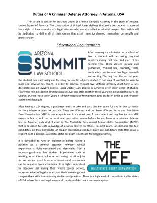 Duties of A Criminal Defense Attorney of Arizona State, USA.pdf