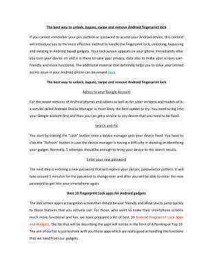 The best way to unlock, bypass, swipe and remove Android fingerprint lock.pdf