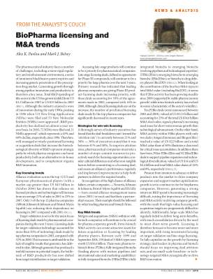 BioPharma licensing and M&A NATURE Dr Alex Pavlou.pdf