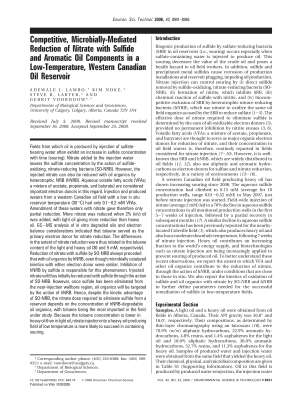 Competitive Microbially-mediated oxidation of  nitrate with sulfide and aromatic oil-components.pdf