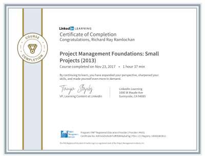 CertificateOfCompletion_Project Management Foundations Small Projects 2013.pdf