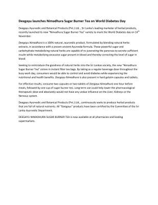 Sugar Burner Tea launch on World Diabetes Day.pdf