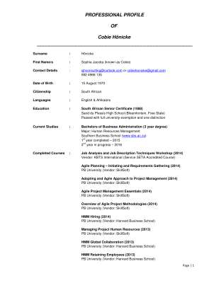 Honicke, Cobie   Resume   May 2016.pdf