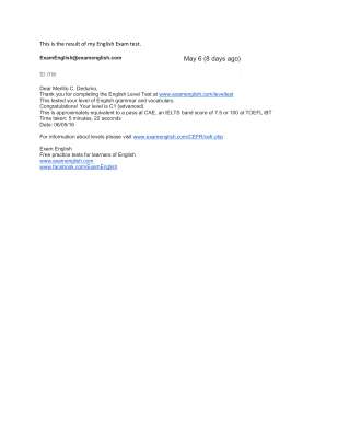 Merlito Dedumo - Result of English Exam test.pdf