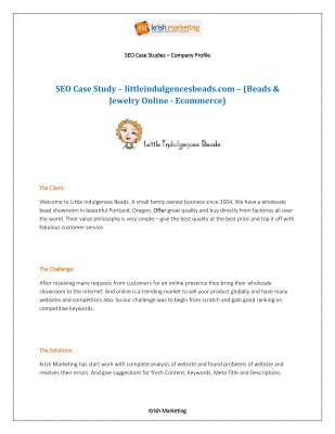 SEO Case Studies - littleindulgencesbeads.com (Beads & Jewelry Online - eCommerce).pdf
