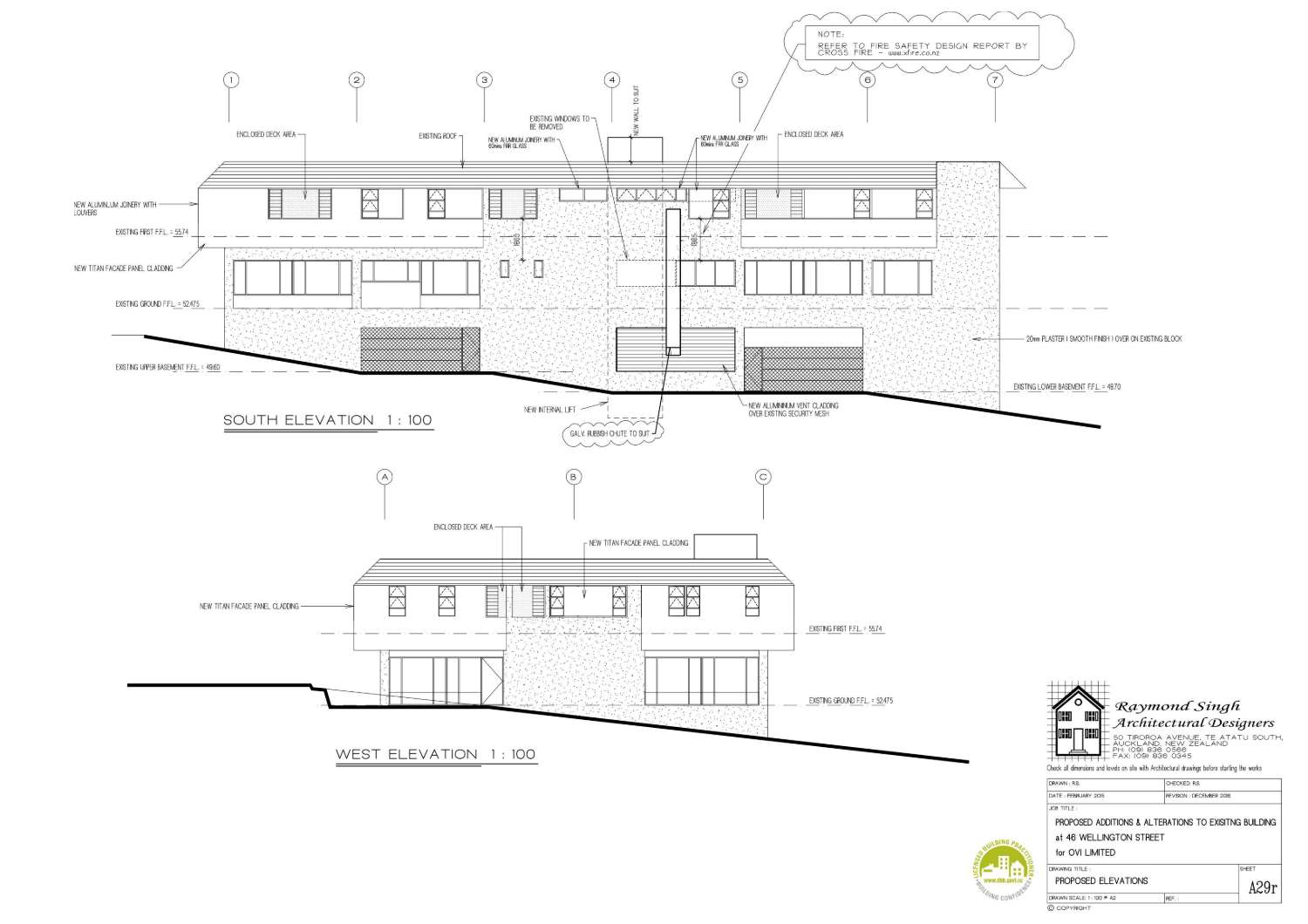 A29r proposed elevations south and westDec 2016.PDF