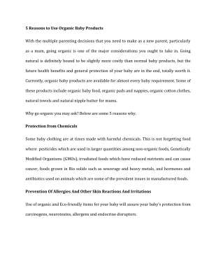5 Reasons to Use Organic Baby Products.pdf