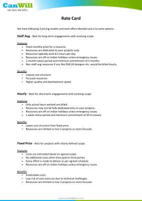 Rate Card - Canwill Technologies Inc - 2016.pdf