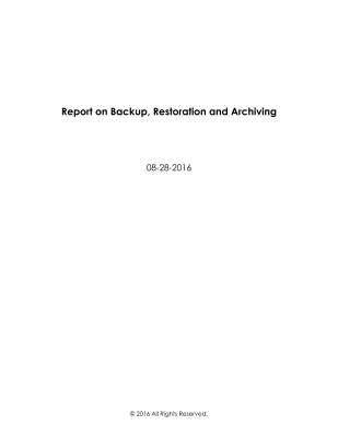 Report on Backup Restoration and Archiving.pdf