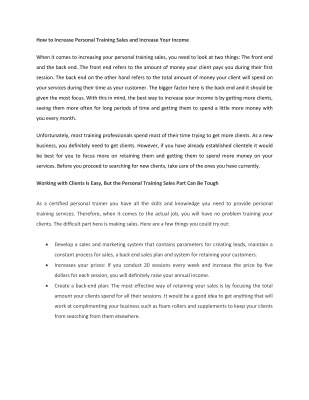 How To Increase Personal Training Sales And Increase Your Income.pdf