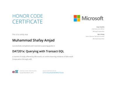 Microsoft DAT201x Certificate _ edX.pdf