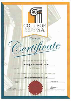 Executive Secretary Expert Certificate.PDF