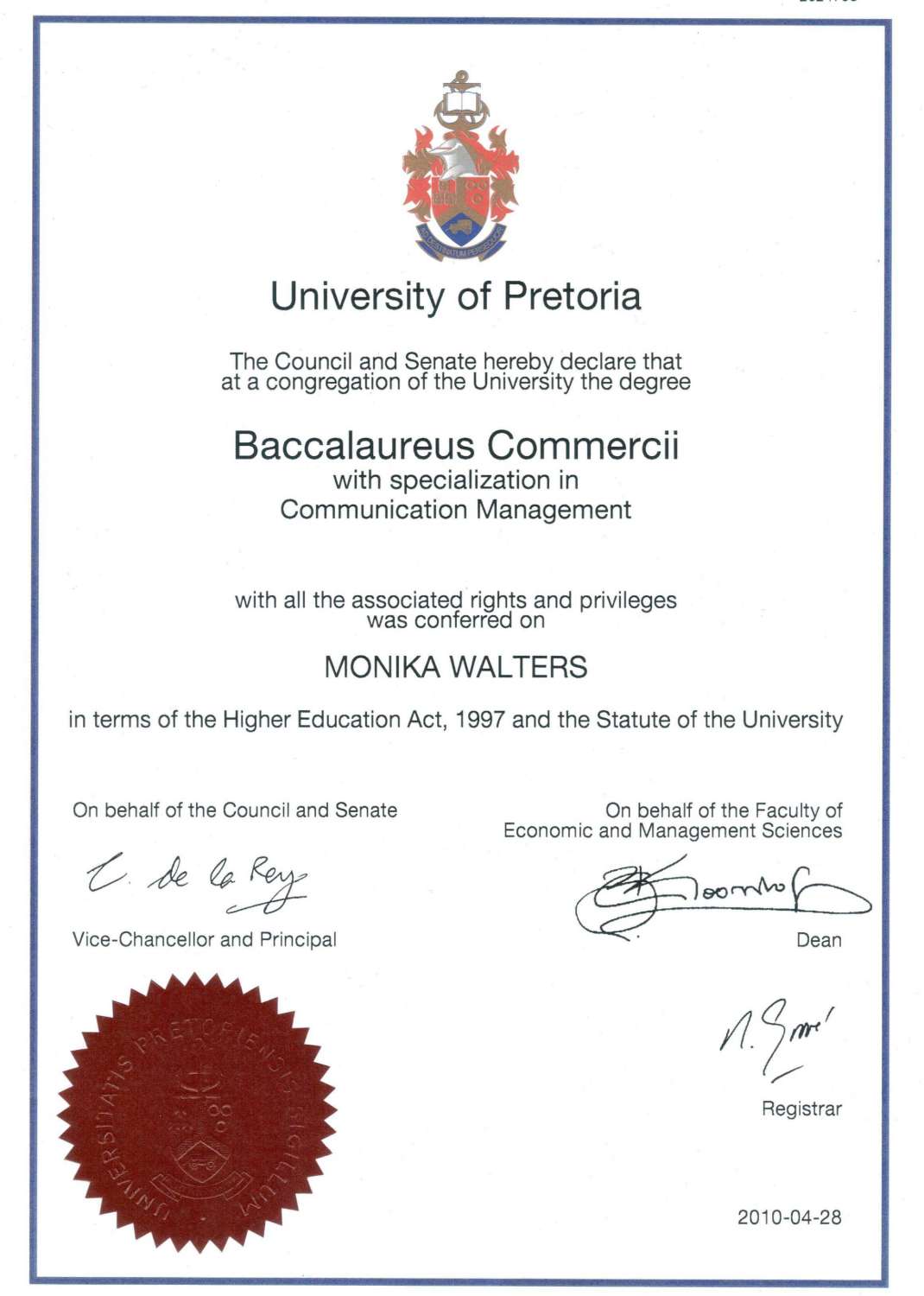 B-Comm Certificate with Transcripts_University of Pretoria.pdf