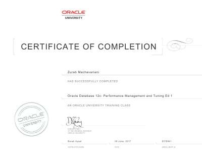 Oracle Database 12c Performance Management and Tuning Ed 1 Certificate.pdf
