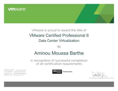 VMware Certified Professional 6 - Data Center Virtualization certificate.pdf