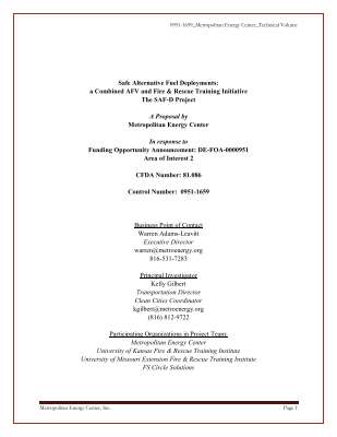 DOE Safe Alternative Fuels Deployment - Technical Volume.pdf