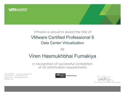 VMware Certified Professional 6 - Data Center Virtualization Certificate.pdf