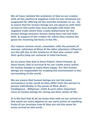 Merciful God creation for Mankind.pdf