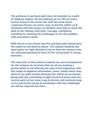 Spirituality - the pathway of Life - (Self ).pdf