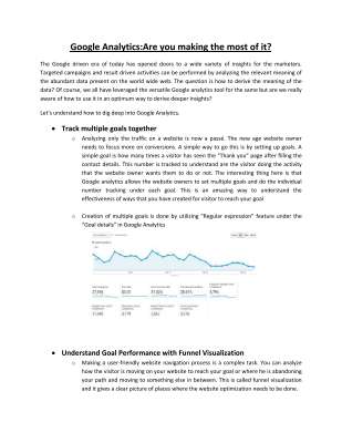 Google Analytics-Are you making the most of it.pdf