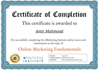 Online Marketing Certificate emarketing institute.pdf