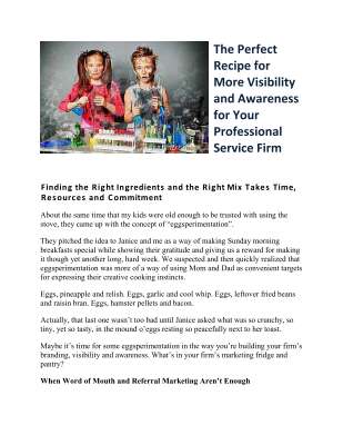 The Perfect Recipe for More Visibility and Awareness for Your Professional Service Firm.pdf