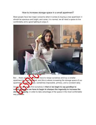 How to increase storage space in a small apartment.pdf