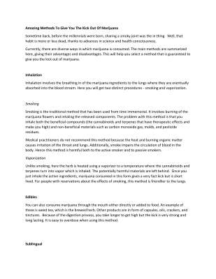 Amazing methods to give you the kick out of marijuana.pdf