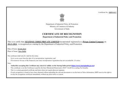 DIPP19317_NEXTONE_CODES_PRIVATE_LIMITED_Recognization.pdf