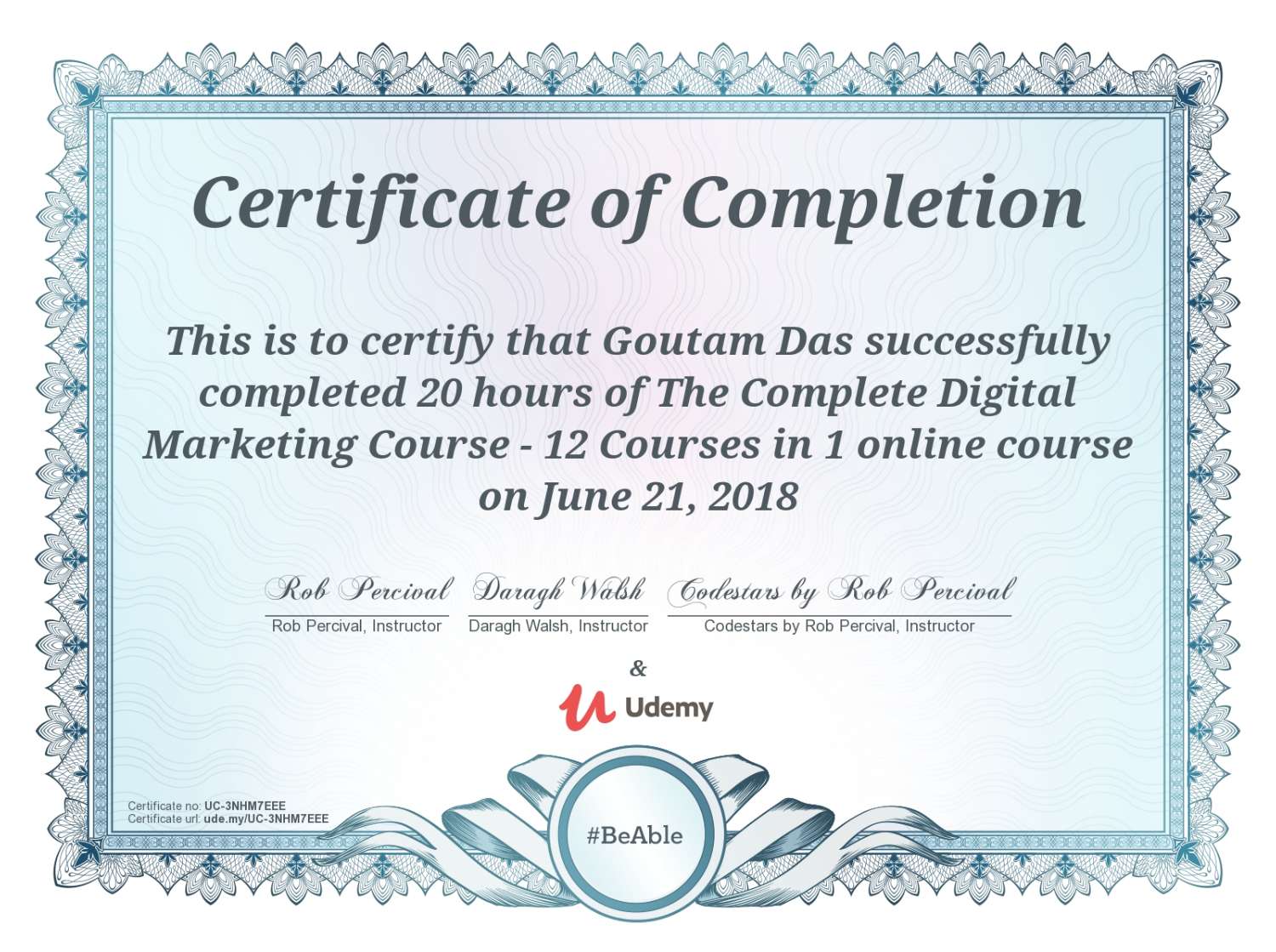 Udemy Digital Marketing BOOTCAMP Certificate 1.pdf