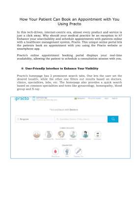 How Your Patient Can Book an Appointment with You Using Practo.pdf