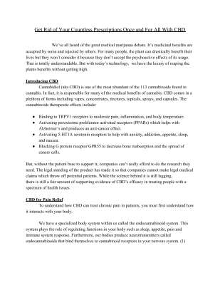 Get Rid of Your Countless Prescriptions Once and For All With CBD.pdf