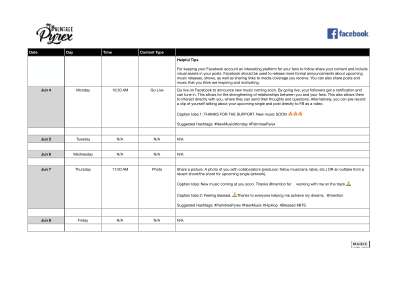 Social media marketing editorial calender(1 week) (IG FB twitter).pdf